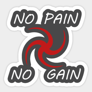 no pain no gain Sticker